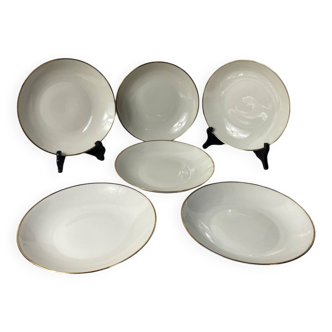 Six assiettes creuses en porcelaine Bavaria