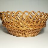 Vintage round wicker basket