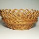 Vintage round wicker basket