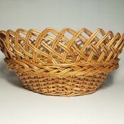 Panière ronde en osier vintage