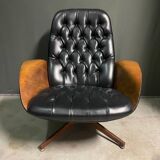 Iconic "Mr. Chair" Armchair & Ottoman – George Mulhauser for Plycra