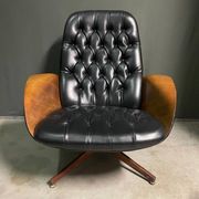 Iconic "Mr. Chair" Armchair & Ottoman – George Mulhauser for Plycra