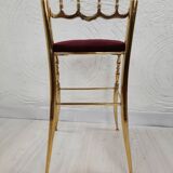Pair of chiavarine chairs, brass