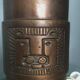 Stig Blomberg bronze table lamp with relief decoration, Sweden, 1960s