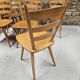 Lot of 8 country bistro chairs from the 1970s