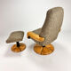 Fauteuil & repose-pied, années 1980