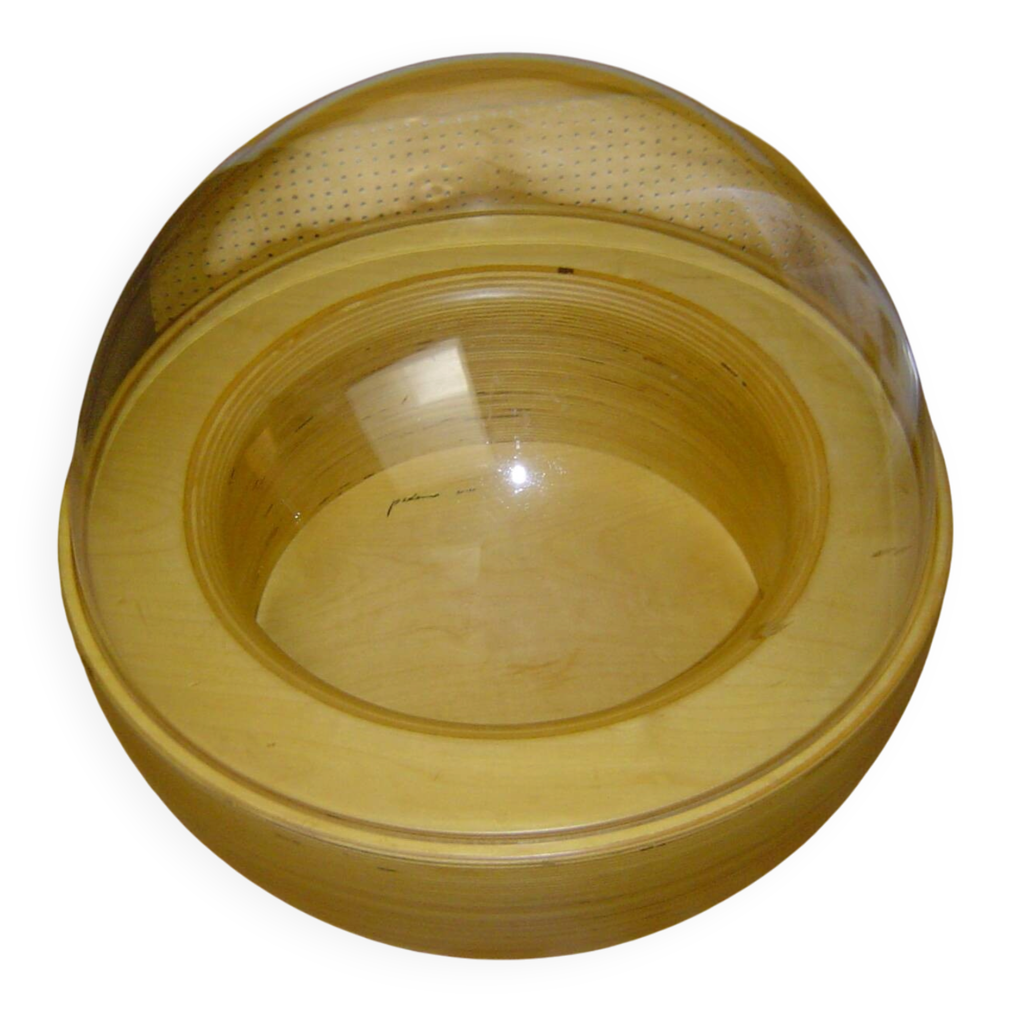 Bar rond en bois et plexi- 1980 --pino pedano