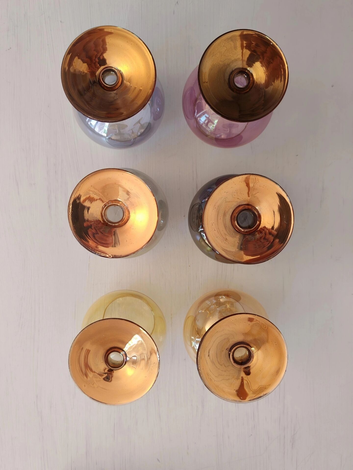 6 vintage cognac glasses