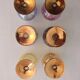 6 vintage cognac glasses