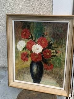 Tableau, painting on canvas, still life, the bouquet of flowers.