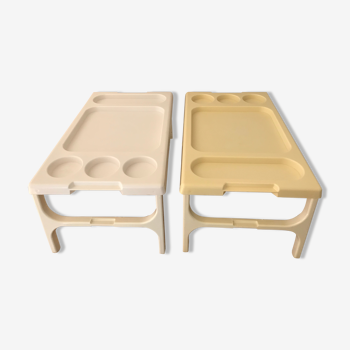 Duo of plastic trays 1970