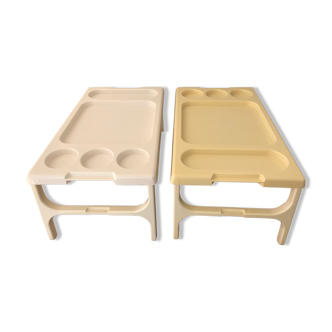 Duo of plastic trays 1970