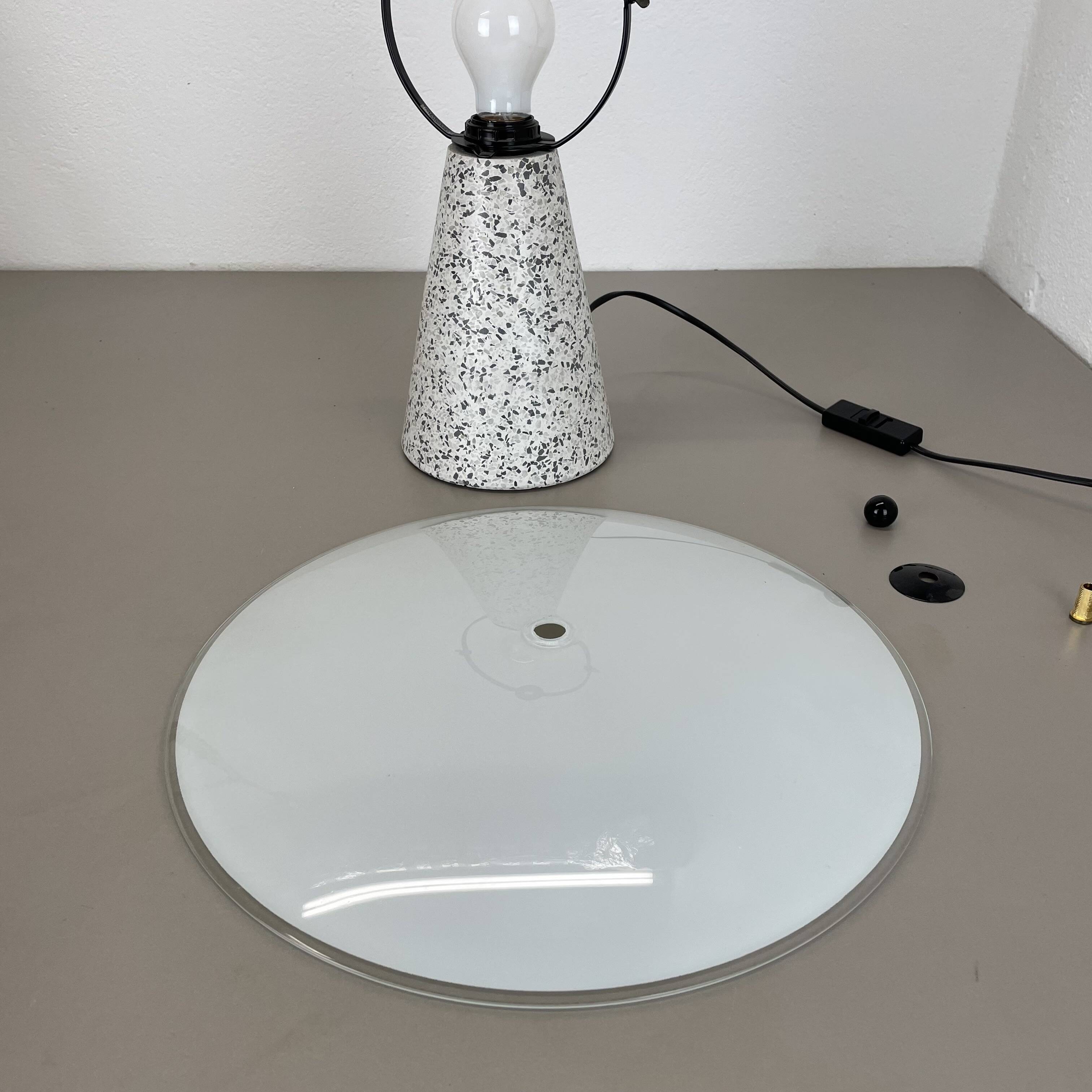 Rare Postmodern Terrazzo Table Lamp 'EON' in Memphis Style by IKEA, Sweden 1990s