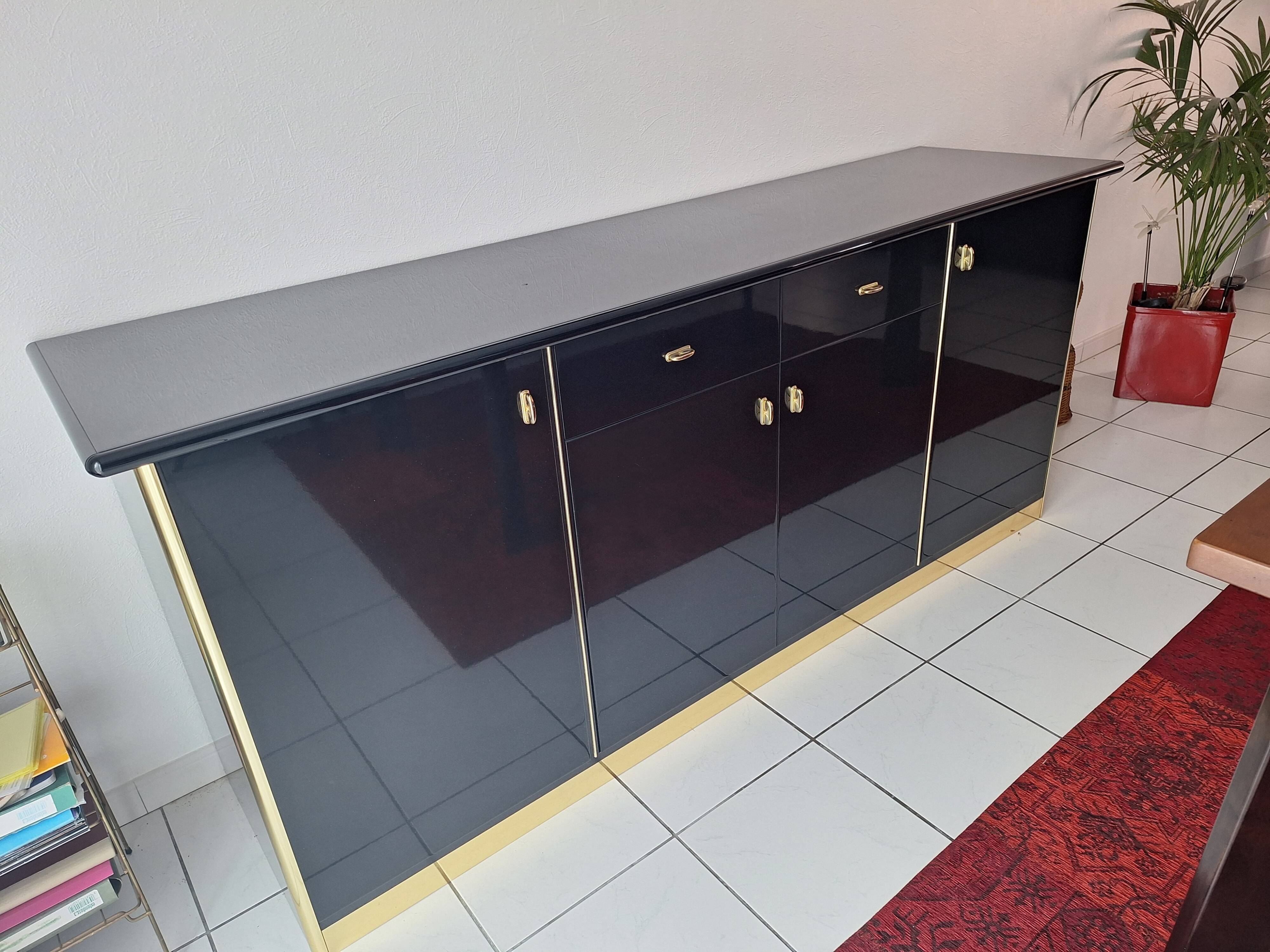 meuble Enfilade noir laqué