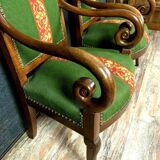Pair of Empire period restoration mahogany armchairs