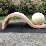 80s design coffee table. made of Mactan travertine stones from Magnussen ponte.