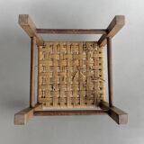 Vintage children's chair made of rope and wood