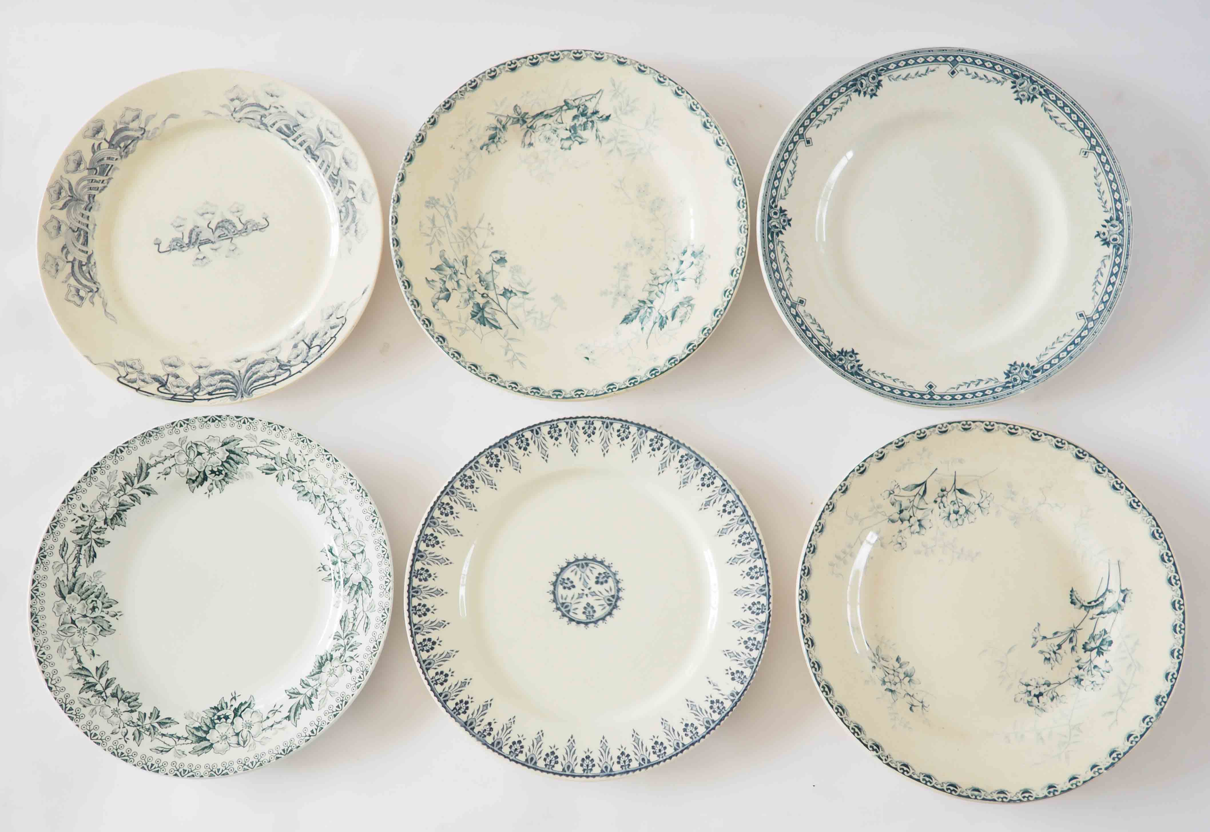 6 mismatched iron earth plates