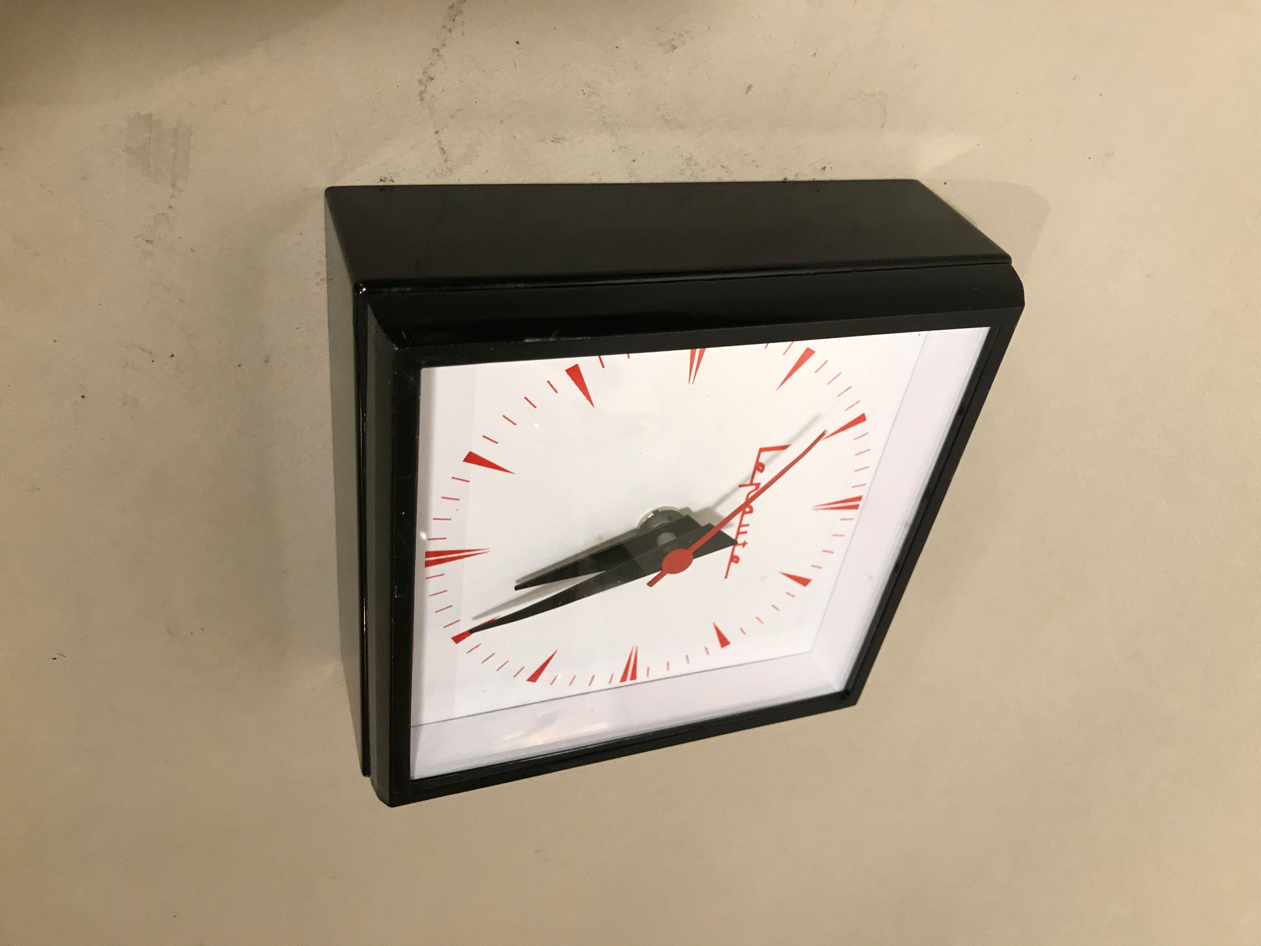 Lepaute industrial lepaute iron chrome clock