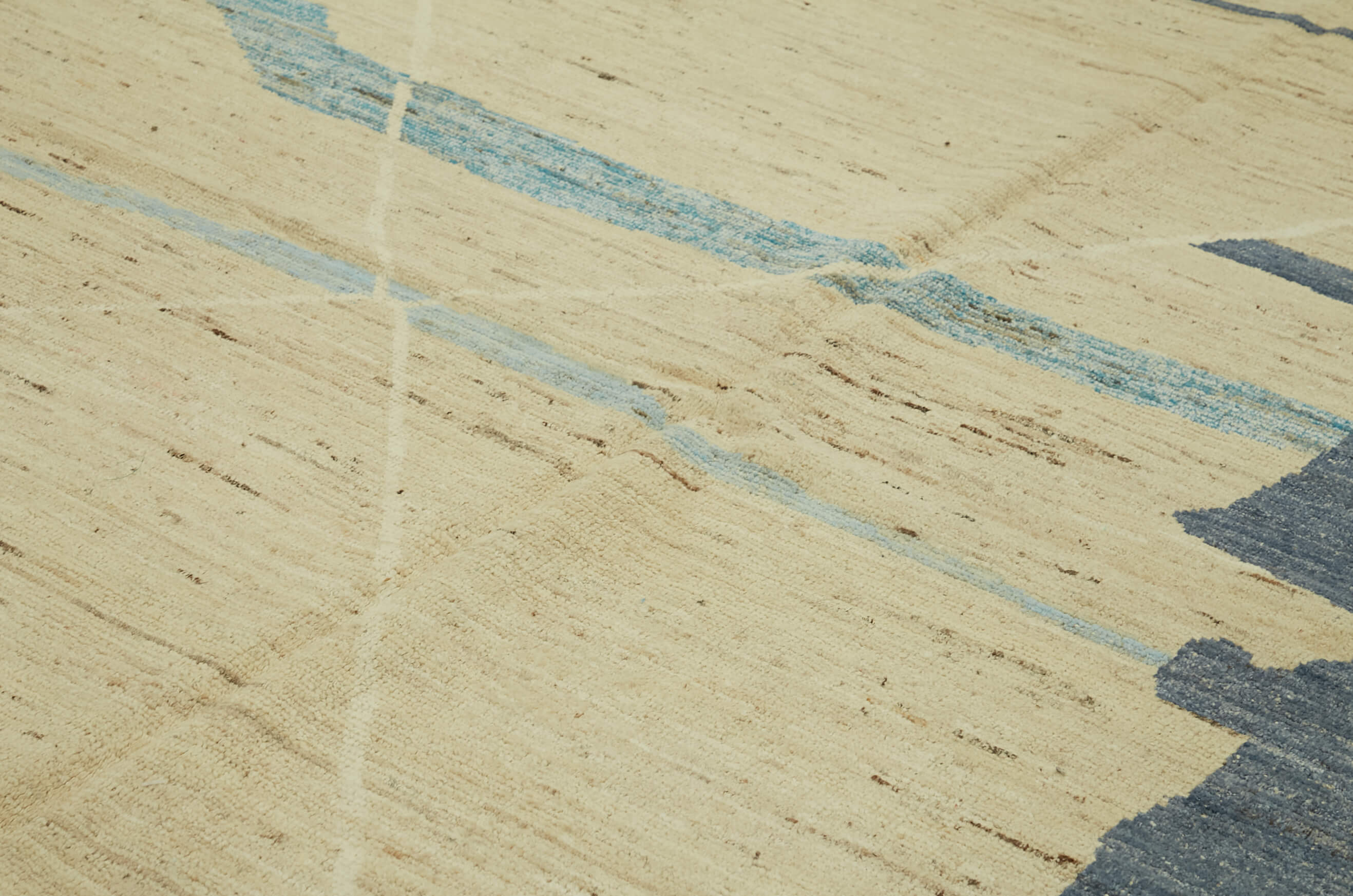Handwoven Turkish Rustic 280 cm x 374 cm Beige Wool Carpet