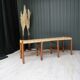 Banc ancien en paille
