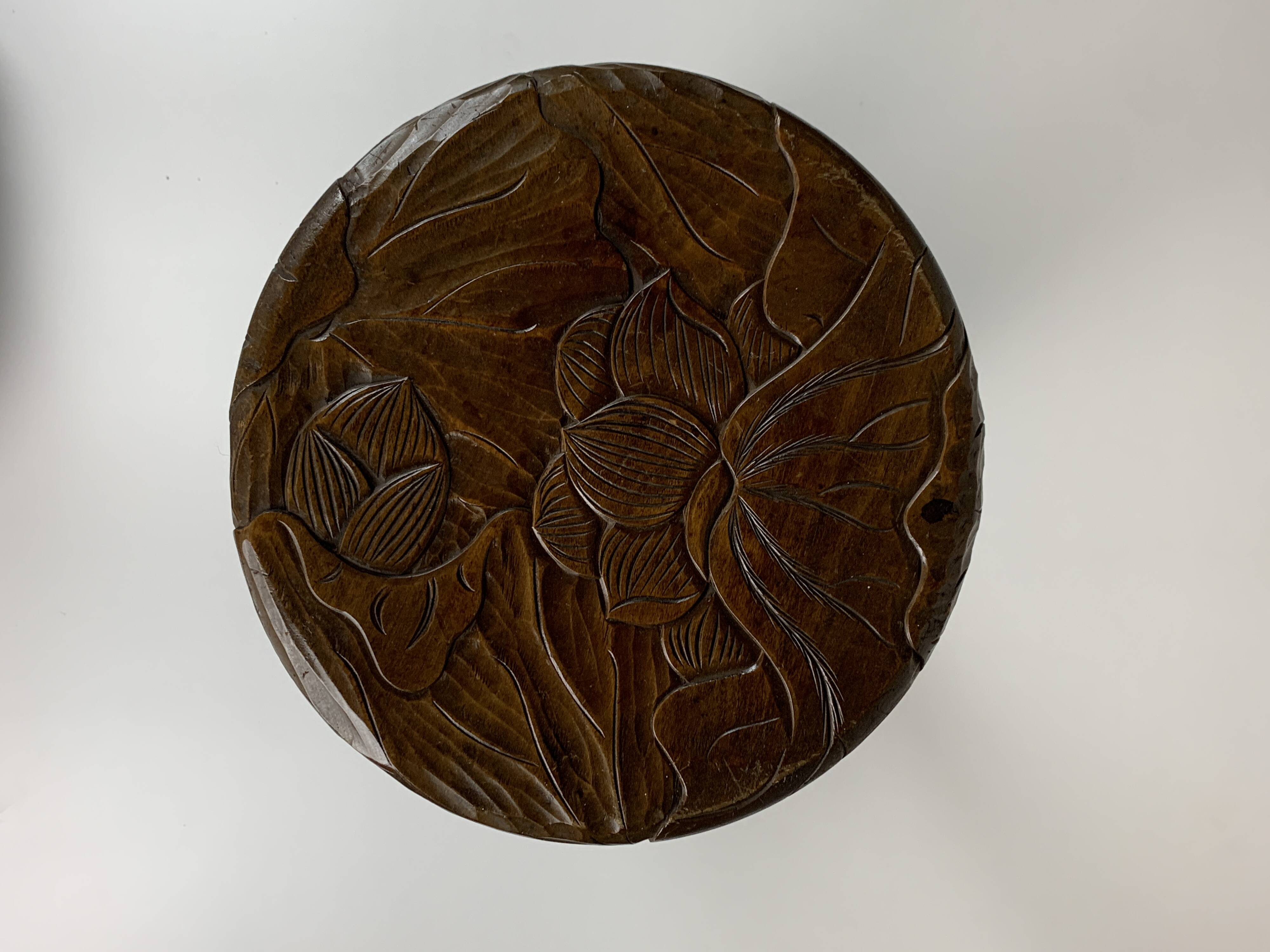 Arts & Crafts Japanese Hand Carved Side Table for Liberty London, 1905