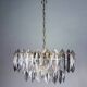 JT Kalmar chandelier, cut glass, 2 levels, Austria, 1970s