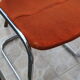 Pair of orange velvet chairs Roche Bobois 70s
