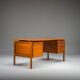 Mid-century modern teak freestanding desk from GV Møbler, 1960s
