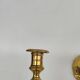 Pair of solid brass candlesticks, early 18th century.