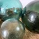 Boules en verre anciennes, flotteurs de filet de pêche