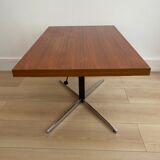 Adjustable teak table, unfoldable, up and down