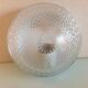 Plafonnier rond en verre structuré/vintage années 60-70