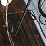 Ancien gueridon table d'appoint vintage en fer forge