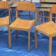 Three vintage beech chairs Rainer SHELL SCHLAPP MOBEL