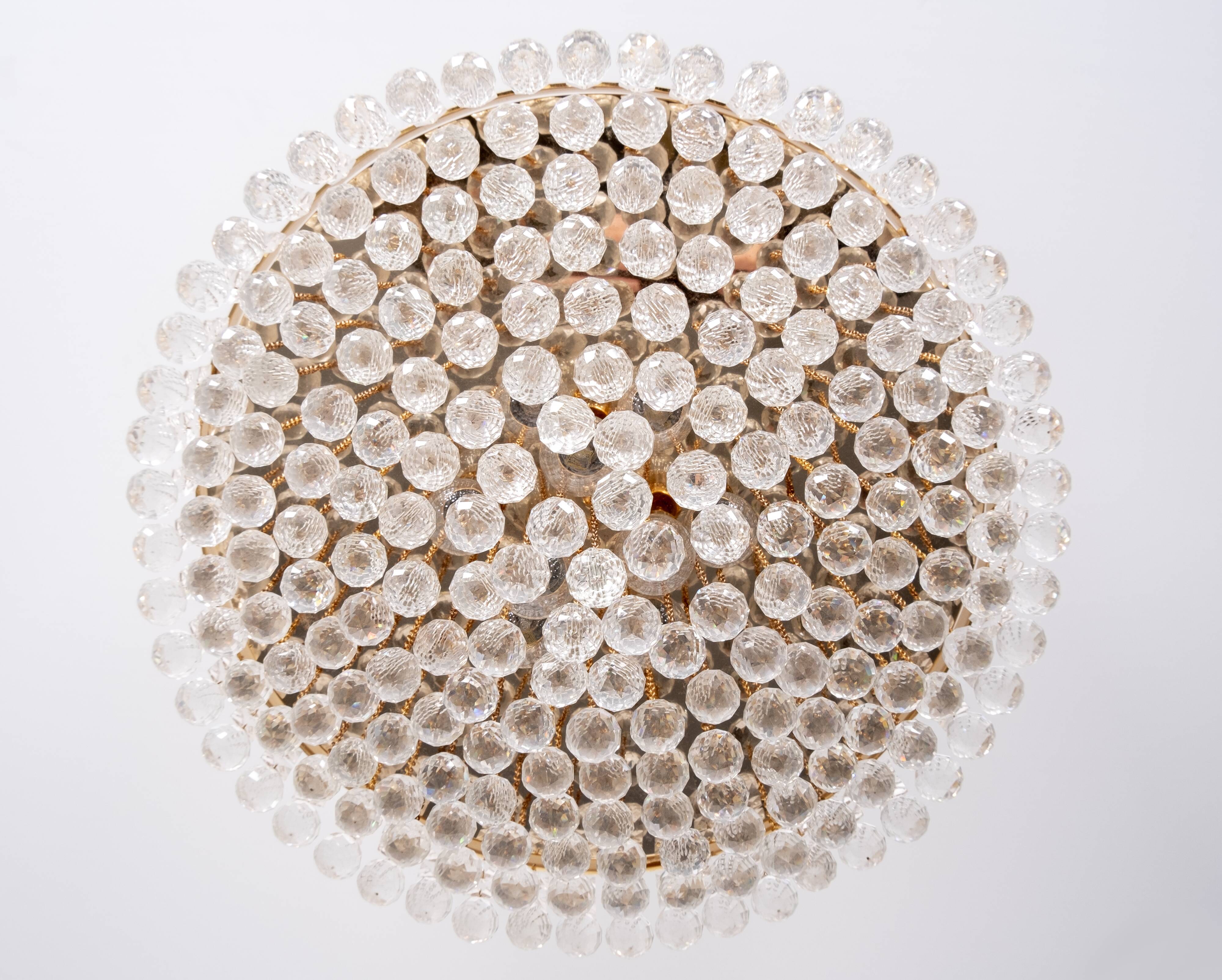 Swarovski chrystal ball chandelier, 1970s