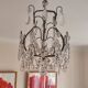brass cage chandelier with crystal tassels