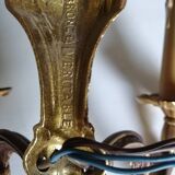 Paire d'appliques classiques en bronze doré