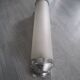 Antique art deco bathroom light in chrome and frosted glass