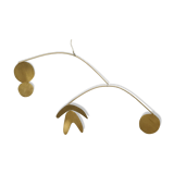 Mobile brass and rattan