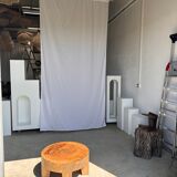 Quadripod coffee table in solid wood monoxyl natural color (dark)