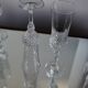 12 vintage glass champagne flutes, Longchamp, Cristal d’Arques