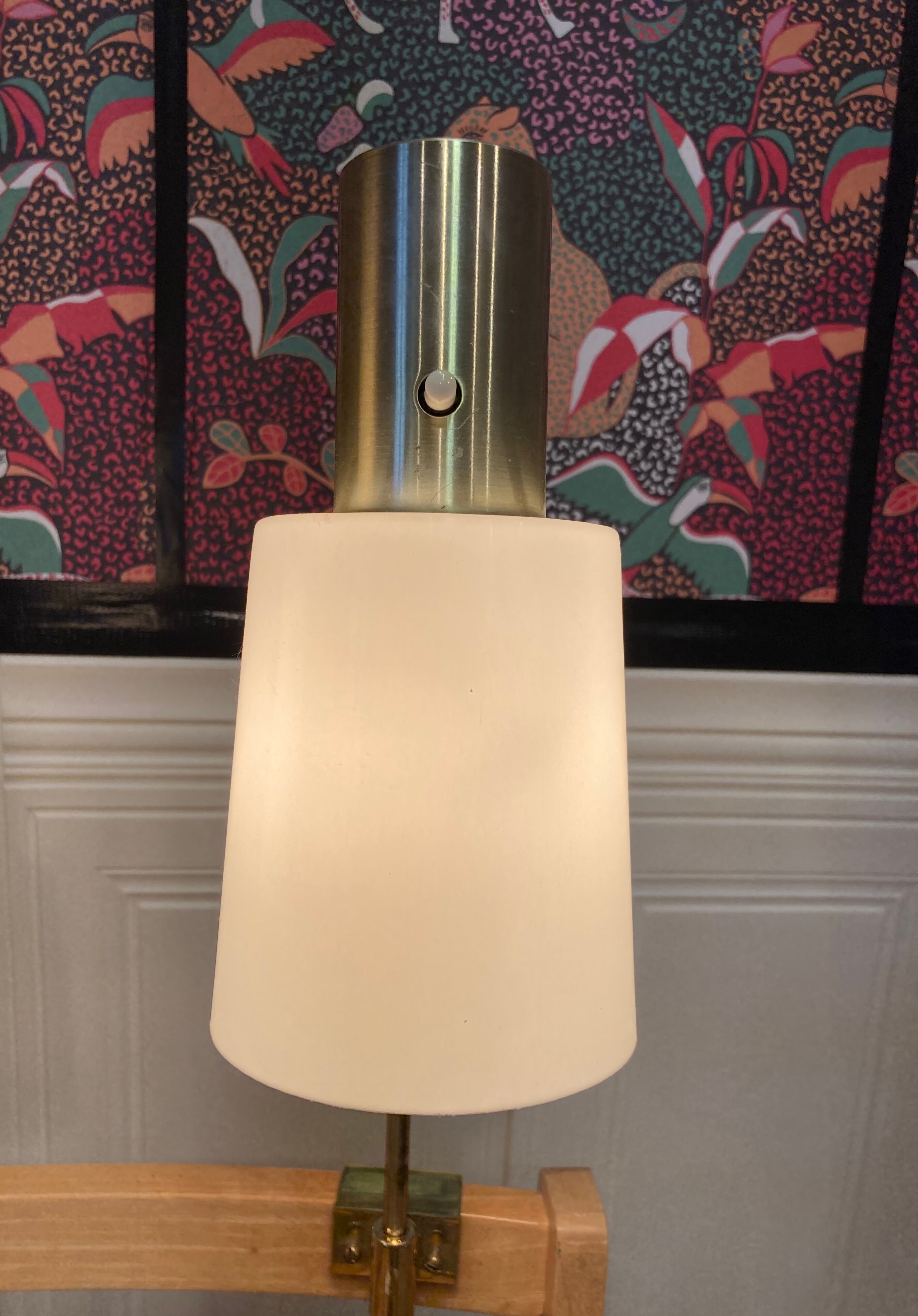 Pair of large modulable industrial lamps 1950.