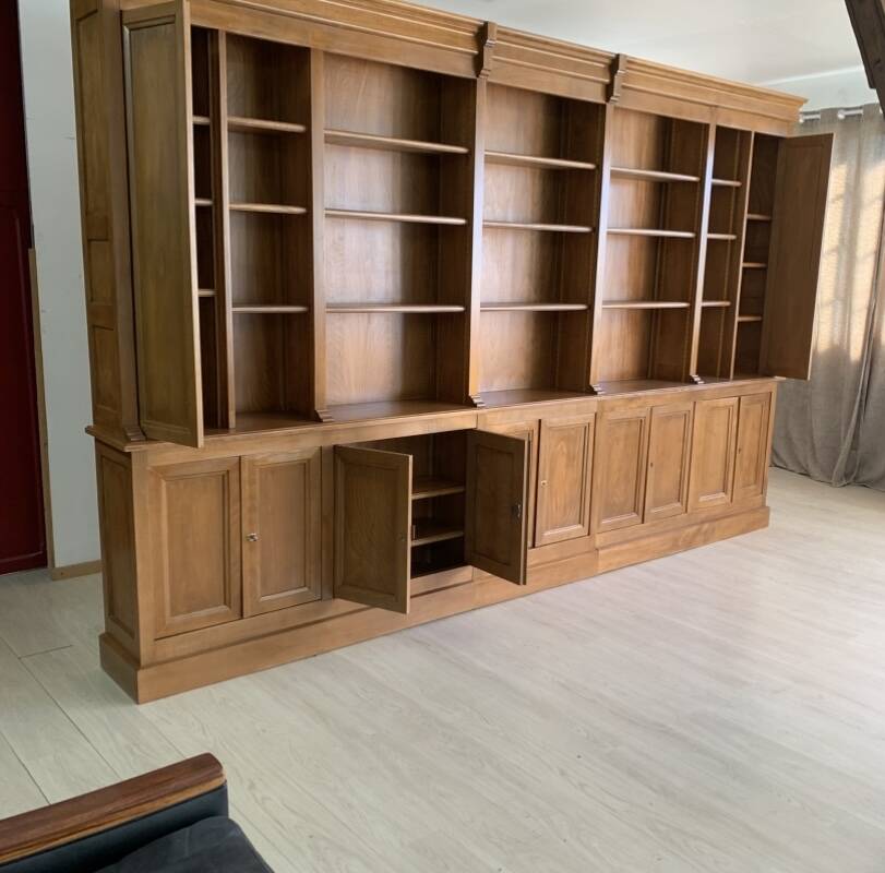 Library, solid wood wardrobe