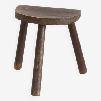 Solid wood tripod stool