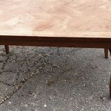 Coffee table with solid walnut geometric decoration