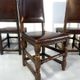 Vintage Handmade French Chairs in Leather & Oak, 1970s.