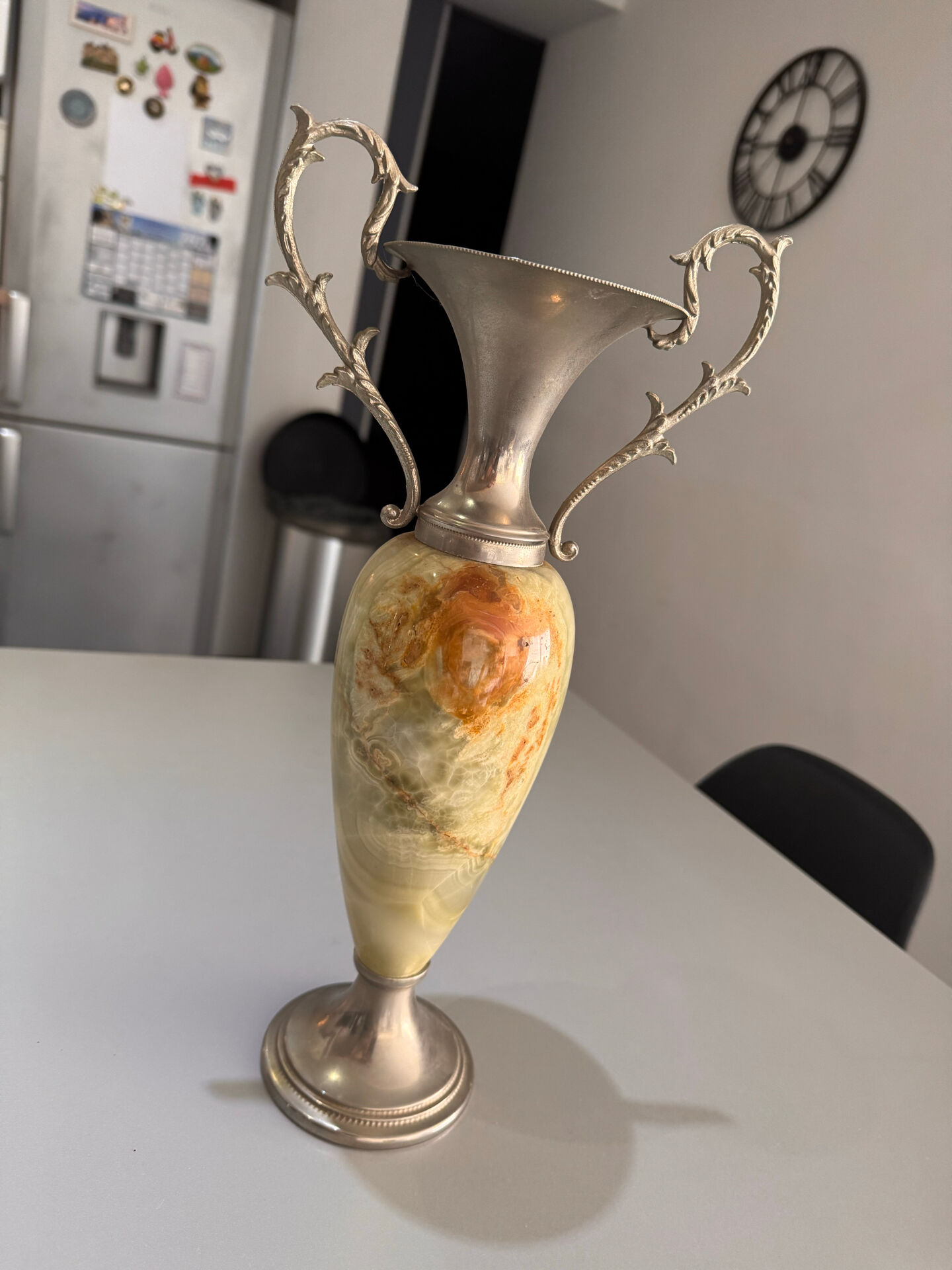 Onyx and alabaster vase