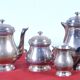 Service, tea, coffee, in silver metal François Frionnet
