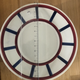 Set 8 plates and 3 cups HBCM Montereau Béarn